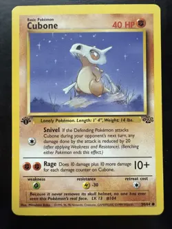 Pokemon Cubone Jungle 50/64 Common 1st Edition (LP) - Image 1