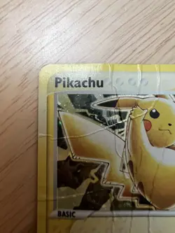 2003 Pokemon Pikachu #12 WOTC Black Star Promo Holo DAMAGED - Image 2