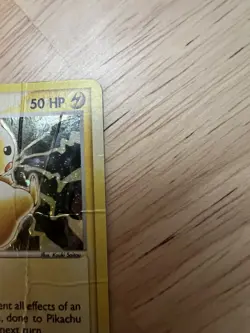 2003 Pokemon Pikachu #12 WOTC Black Star Promo Holo DAMAGED - Image 3