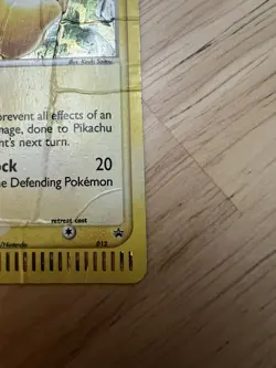2003 Pokemon Pikachu #12 WOTC Black Star Promo Holo DAMAGED - Image 5