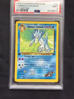 Pokemon: Gym Challenge 1st Edition Rare: Sabrina's Golduck 30/132 PSA 9 - Image 2