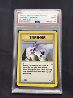 Pokemon: Gym Heroes 1st Edition Common: Trash Exchange 126/132 PSA 9 - Image 1