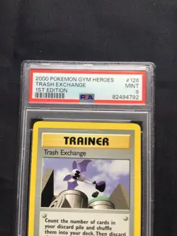 Pokemon: Gym Heroes 1st Edition Common: Trash Exchange 126/132 PSA 9 - Image 3