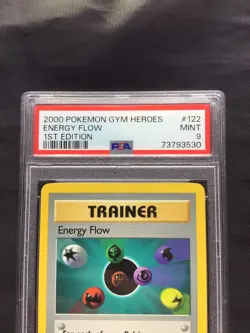 Pokemon: Gym Heroes 1st Edition Common : Energy Flow 122/132 PSA 9 - Image 3