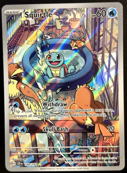 Pokemon TCG Squirtle 148/142 Sv07: Stellar Crown Full Art Holo Near Mint - Image 1