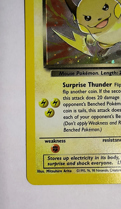 2000 Pokemon Team Rocket Dark Raichu Holo #83/82 - LP - Image 5