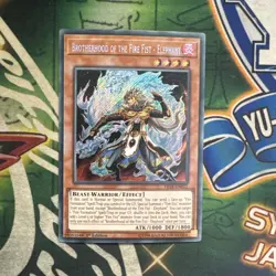 Yugioh! Brotherhood of the Fire Fist - Elephant FIGA-EN012 Secret Rare 1st Ed NM - Image 1