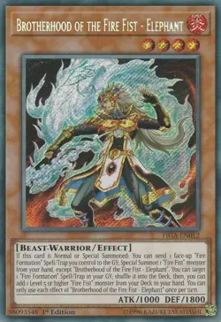 Yugioh! Brotherhood of the Fire Fist - Elephant - FIGA-EN012 - Secret Rare - 1st - Image 1