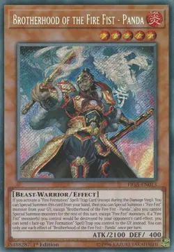 Yugioh! Brotherhood of the Fire Fist - Panda - FIGA-EN013 - Secret Rare - 1st Ed - Image 1