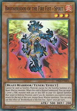Yugioh Brotherhood of the Fire Fist - Spirit (Super Rare) (1st Ed) FIGA-EN024 P - Image 1