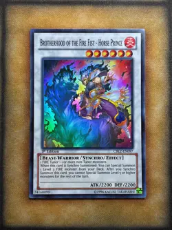 Yugioh Brotherhood of the Fire Fist - Horse Prince CBLZ-EN097 Super Rare 1st NM - Image 1