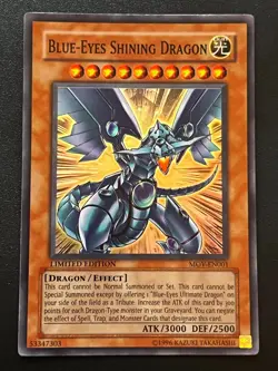 Blue-Eyes Shining Dragon MOV-EN001 Super Rare Near Mint Yugioh - Image 1
