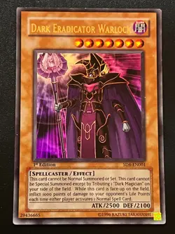 Dark Eradicator Warlock SD6-EN001 Ultra Rare 1st Edition Light Play+ Yugioh - Image 1