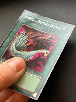 Harpie's Feather Duster WC4-E003 Prismatic Secret Rare Heavy Play Yugioh - Image 3