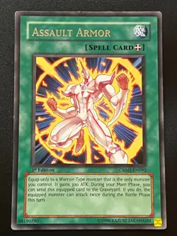 Assault Armor CRMS-EN092 Rare 1st Edition Light Play+ Yugioh - Image 1