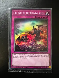 Fire Lake of the Burning Abyss NECH-ENS12 Super Rare SEALED Near Mint Yugioh - Image 1