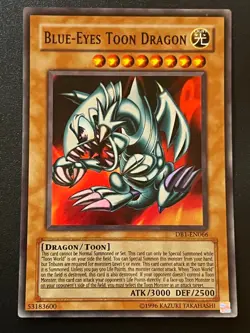 Blue-Eyes Toon Dragon DB1-EN066 Super Rare EURO Near Mint Yugioh - Image 1