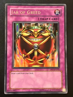 Jar of Greed DB1-EN242 Rare Near Mint Yugioh - Image 1