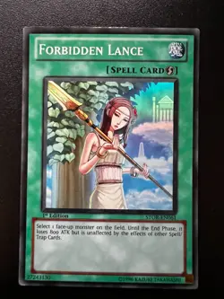 Forbidden Lance STOR-EN061 Super Rare 1st Edition Light Play+ Yugioh - Image 1