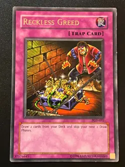 Reckless Greed PGD-051 Rare Unlimited Light Play+ Yugioh - Image 1