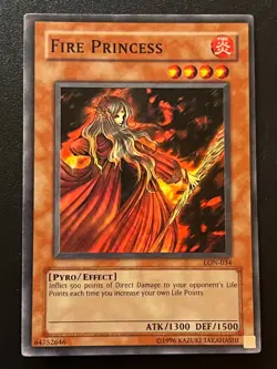 Fire Princess LON-034 Super Rare Unlimited Moderate Play Yugioh - Image 1