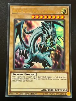 Blue-Eyes White Dragon KACB-EN001 Ultra Rare Limited Edition Light Play+ Yugioh - Image 1