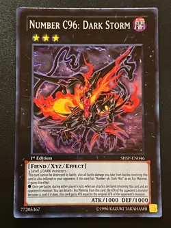 Number C96: Dark Storm SHSP-EN046 Super Rare 1st Edition Near Mint Yugioh - Image 1