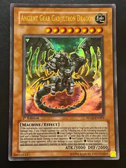 Ancient Gear Gadjiltron Dragon SD10-EN001 Ultra Rare 1st Ed Light Play+ Yugioh - Image 1