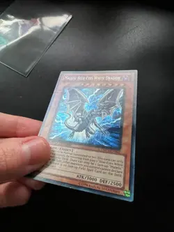Malefic Blue-Eyes White Dragon YMP1-EN002 Secret Rare Heavy Play Yugioh - Image 5