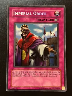 Imperial Order PSV-104 Secret Rare Unlimited Moderate Play Yugioh - Image 1