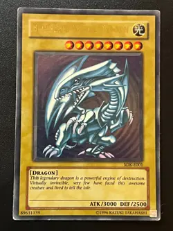 Blue-Eyes White Dragon SDK-E001 Ultra Rare Unlimited Heavy Play Yugioh - Image 1