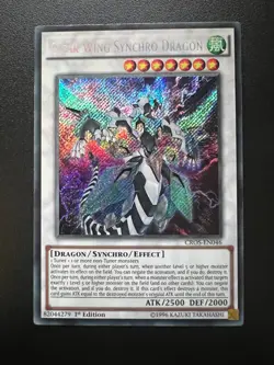 Clear Wing Synchro Dragon CROS-EN046 Secret 1st Edition Light Play+ Yugioh - Image 1