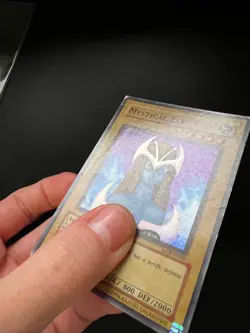 Mystical Elf LOB-E050 Super Rare Unlimited Moderate Play Yugioh - Image 3