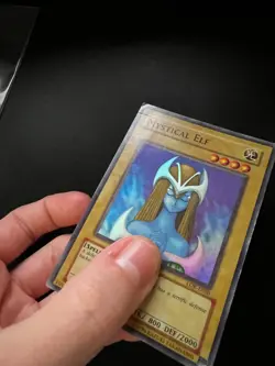 Mystical Elf LOB-E050 Super Rare Unlimited Moderate Play Yugioh - Image 4