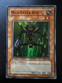 Man-Eater Bug LOB-E088 Super Rare 1st Edition Moderate Play Yugioh - Image 1