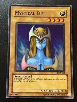 Mystical Elf LOB-062 Super Rare Unlimited Light Play+ Yugioh - Image 1