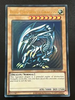 Blue-Eyes White Dragon LCKC-EN001 Ultra Rare Unlim Anime Art Near Mint Yugioh - Image 1