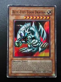 Blue-Eyes Toon Dragon DB1-EN066 Super Rare Heavy Play Yugioh - Image 1