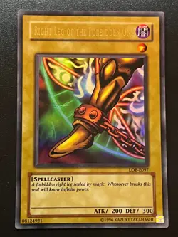 Right Leg of the Forbidden One LOB-E097 Ultra Rare Unlimited Light Play+ Yugioh - Image 1