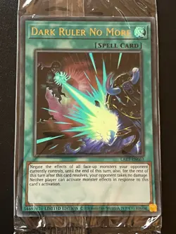 Dark Ruler No More LART-EN063 Ultra Rare SEALED Near Mint Yugioh - Image 2