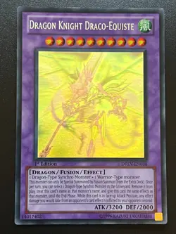 Dragon Knight Draco-Equiste DREV-EN038 Ghost Rare 1st Edition Light Play+ Yugioh - Image 1