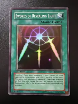 Swords of Revealing Light LOB-E081 Super Rare 1st Edition Near Mint Yugioh - Image 1