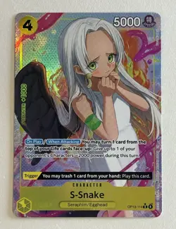 One Piece Carrying On His Will S-Snake OP13-114 Alternate Alt Art Rare NM - Image 1