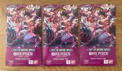ONE PIECE A Fist Of Divine Speed OP-11 Sleeved Blister Packs (3-Pack Lot) - Image 1