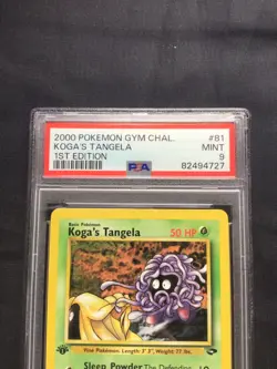Pokemon Cards: Gym Challenge 1st Edition Common: Koga's Tangela 81/132 PSA 9 - Image 3
