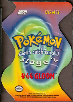 Pokemon TV Series 2 Topps - Die-Cut Embossed Chase Card #44 Gloom EV5 - Image 2