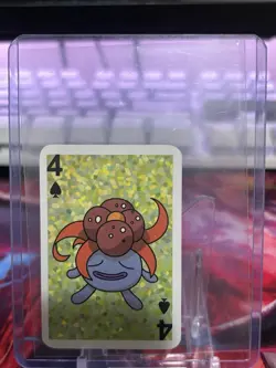 1999 Pokemon Bicycle Mini Poker Cards Gloom English #4 OF SPADES - Image 1
