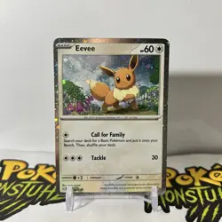 Eevee SVP043 - S&V Black Star Promo - Cosmos Holo Pokemon Card - NM - Image 1