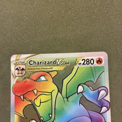 Pokemon TCG Charizard VSTAR Rainbow Secret Rare Card Brilliant Stars 174/172 NM - Image 2