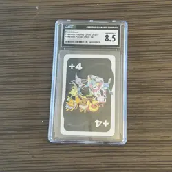 CGC 8.5 Eeveelutions +4 Playing Card 2021 Pokemon Pocket UNO Mattel Orig - Image 1